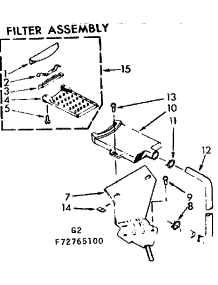 Filter Assembly parts for Kenmore Washer 110.73765600 (11073765600, 110 73765600) from AppliancePartsPros.com