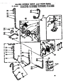 Water Sytem Suds And Non-Suds parts for Kenmore Washer 110.73770400 (11073770400, 110 73770400) from AppliancePartsPros.com