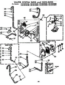 Water System parts for Kenmore Washer 110.73774120 (11073774120, 110 73774120) from AppliancePartsPros.com