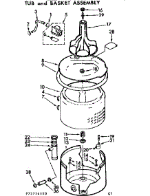 Tub And Basket Assembly parts for Kenmore Washer 110.73774210 (11073774210, 110 73774210) from AppliancePartsPros.com