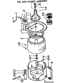 Tub And Basket Assembly parts for Kenmore Washer 110.73775100 (11073775100, 110 73775100) from AppliancePartsPros.com