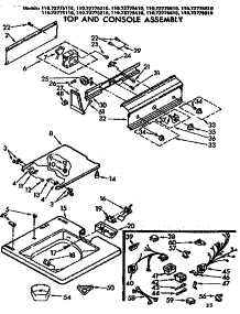 Top And Console Assembly parts for Kenmore Washer 110.73775410 (11073775410, 110 73775410) from AppliancePartsPros.com