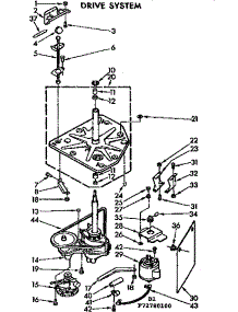 Drive System parts for Kenmore Washer 110.73780400 (11073780400, 110 73780400) from AppliancePartsPros.com