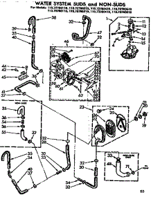Water System Suds And Non-Suds parts for Kenmore Washer 110.73780410 (11073780410, 110 73780410) from AppliancePartsPros.com