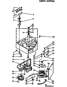 Drive System parts for Kenmore Washer 110.73780410 (11073780410, 110 73780410) from AppliancePartsPros.com