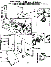 Water System Suds And Non-Suds parts for Kenmore Washer 110.73784420 (11073784420, 110 73784420) from AppliancePartsPros.com