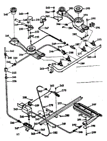 Lower Burner Section parts for Kenmore Range 103.7747100 (1037747100, 103 7747100) from AppliancePartsPros.com