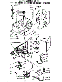 Drive System 60 Hz parts for Kenmore Washer 110.72693130 (11072693130, 110 72693130) from AppliancePartsPros.com