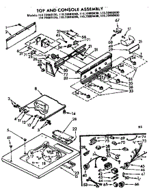 Top And Console Assembly parts for Kenmore Washer 110.72693630 (11072693630, 110 72693630) from AppliancePartsPros.com