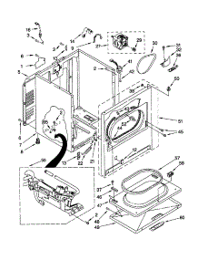 Cabinet parts for Kenmore Dryer 110.72702100 (11072702100, 110 72702100) from AppliancePartsPros.com