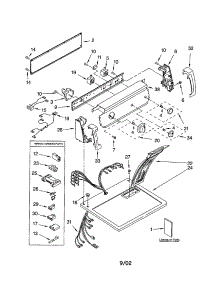 Top And Console parts for Kenmore Dryer 110.72702101 (11072702101, 110 72702101) from AppliancePartsPros.com