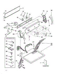 Top And Console Parts parts for Kenmore Dryer 110.72702102 (11072702102, 110 72702102) from AppliancePartsPros.com