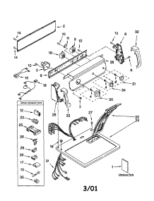 Top And Console parts for Kenmore Dryer 110.72712100 (11072712100, 110 72712100) from AppliancePartsPros.com