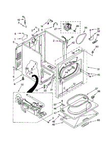 Cabinet parts for Kenmore Dryer 110.72722101 (11072722101, 110 72722101) from AppliancePartsPros.com