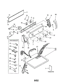 Top And Console parts for Kenmore Dryer 110.72722101 (11072722101, 110 72722101) from AppliancePartsPros.com