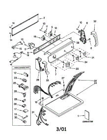 Top And Console parts for Kenmore Dryer 110.72724100 (11072724100, 110 72724100) from AppliancePartsPros.com