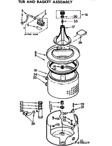 Tub And Basket Assembly parts for Kenmore Washer 110.72745100 (11072745100, 110 72745100) from AppliancePartsPros.com