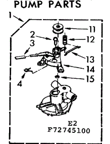 Pump Parts parts for Kenmore Washer 110.72745100 (11072745100, 110 72745100) from AppliancePartsPros.com