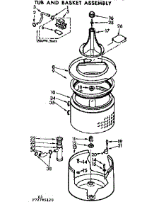 Tub And Basket Assembly parts for Kenmore Washer 110.72745120 (11072745120, 110 72745120) from AppliancePartsPros.com
