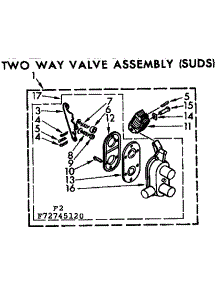 Two Way Water Valve parts for Kenmore Washer 110.72745120 (11072745120, 110 72745120) from AppliancePartsPros.com