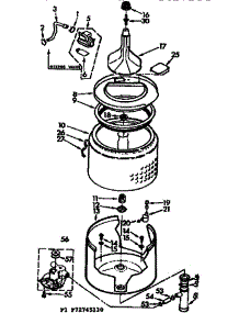 Tub And Basket Parts parts for Kenmore Washer 110.72745130 (11072745130, 110 72745130) from AppliancePartsPros.com