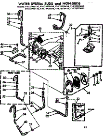 Water System Suds And Non-Suds parts for Kenmore Washer 110.72770210 (11072770210, 110 72770210) from AppliancePartsPros.com