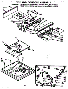 Top And Console Assembly parts for Kenmore Washer 110.72770610 (11072770610, 110 72770610) from AppliancePartsPros.com