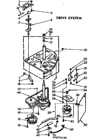 Drive System parts for Kenmore Washer 110.72774120 (11072774120, 110 72774120) from AppliancePartsPros.com