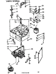 Drive System parts for Kenmore Washer 110.72774210 (11072774210, 110 72774210) from AppliancePartsPros.com