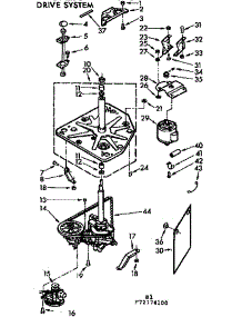 Drive System parts for Kenmore Washer 110.72774400 (11072774400, 110 72774400) from AppliancePartsPros.com