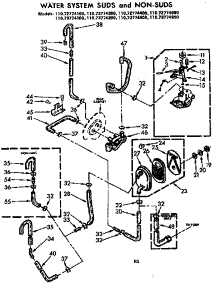 Water System Suds And Non-Suds parts for Kenmore Washer 110.72774400 (11072774400, 110 72774400) from AppliancePartsPros.com