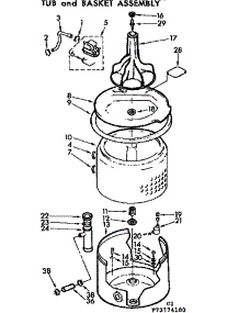 Tub And Basket Assembly parts for Kenmore Washer 110.72774400 (11072774400, 110 72774400) from AppliancePartsPros.com