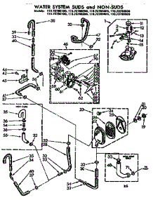 Water System Suds And Non-Suds parts for Kenmore Washer 110.72780100 (11072780100, 110 72780100) from AppliancePartsPros.com
