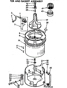Tub And Basket Assembly parts for Kenmore Washer 110.72780410 (11072780410, 110 72780410) from AppliancePartsPros.com