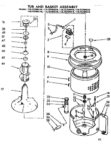 Tub And Basket Assembly parts for Kenmore Washer 110.72784410 (11072784410, 110 72784410) from AppliancePartsPros.com