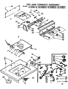 Top And Console Assembly parts for Kenmore Washer 110.72784410 (11072784410, 110 72784410) from AppliancePartsPros.com
