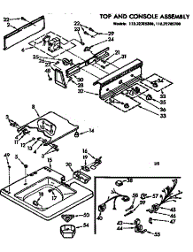 Top And Console Assembly parts for Kenmore Washer 110.72785300 (11072785300, 110 72785300) from AppliancePartsPros.com