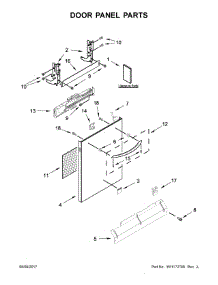 Door Panel Parts parts for Kenmore Dishwasher 665.14759N511 (66514759N511, 665 14759N511) from AppliancePartsPros.com