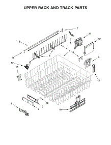 Upper Rack And Track Parts parts for Kenmore Dishwasher 665.14759N511 (66514759N511, 665 14759N511) from AppliancePartsPros.com