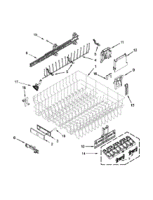 Upper Rack And Track Parts parts for Kenmore Dishwasher 665.14792N510 (66514792N510, 665 14792N510) from AppliancePartsPros.com