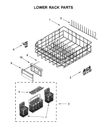Lower Rack Parts parts for Kenmore Dishwasher 665.14793N511 (66514793N511, 665 14793N511) from AppliancePartsPros.com