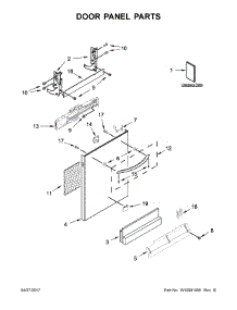 Door Panel Parts parts for Kenmore Dishwasher 665.14793N511 (66514793N511, 665 14793N511) from AppliancePartsPros.com