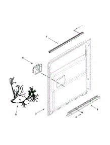Inner Door Parts parts for Kenmore Dishwasher 665.14799N510 (66514799N510, 665 14799N510) from AppliancePartsPros.com