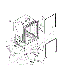Tub And Frame Parts parts for Kenmore Dishwasher 665.14799N510 (66514799N510, 665 14799N510) from AppliancePartsPros.com