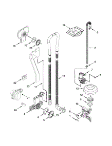 Fill, Drain And Overfill Parts parts for Kenmore Dishwasher 665.14799N510 (66514799N510, 665 14799N510) from AppliancePartsPros.com
