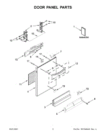 Door Panel Parts parts for Kenmore Dishwasher 665.14799N513 (66514799N513, 665 14799N513) from AppliancePartsPros.com