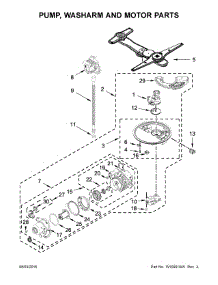 Pump, Washarm And Motor Parts parts for Kenmore Dishwasher 665.14815N611 (66514815N611, 665 14815N611) from AppliancePartsPros.com