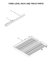 Third Level Rack And Track Parts parts for Kenmore Dishwasher 665.14815N612 (66514815N612, 665 14815N612) from AppliancePartsPros.com