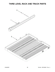Third Level Rack And Track Parts parts for Kenmore Elite Dishwasher 66514815N613 from AppliancePartsPros.com