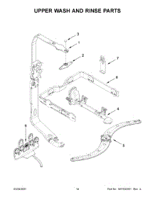 Upper Wash And Rinse Parts parts for Kenmore Elite Dishwasher 66514815N613 from AppliancePartsPros.com